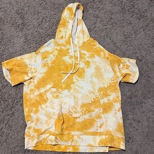 No Boundaries Golden Yellow and White Hoodie